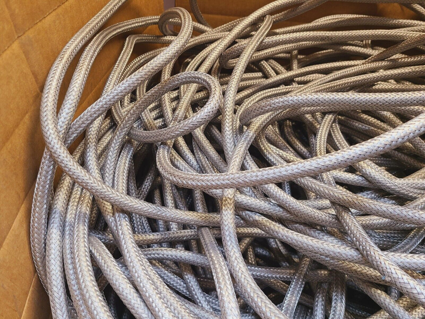 79 Lbs of 304 Braided Cable Sleeving & Wire 1/2" Thickness 2 conductors (79 Lbs)