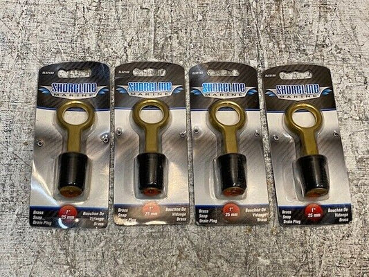 4 Quantity of Shoreline Marine Brass Snap Drain Plugs SL52180 (4 Quantity)