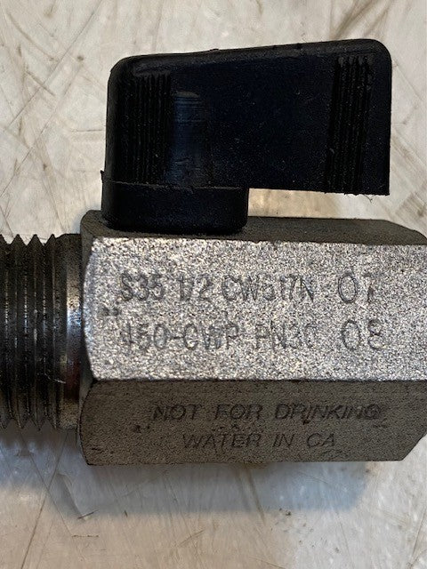 2 Qty of Two-Way Drain Ball Valves 102008, S35 1/2 CW617N, 450-CWP PN30 (2 Qty)