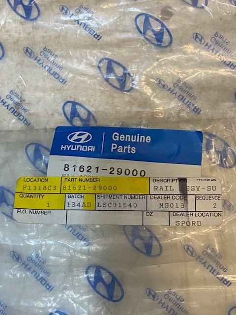 Hyundai 81621-29000 Rear Drip Rail 29-1/2" Long 3" Wide