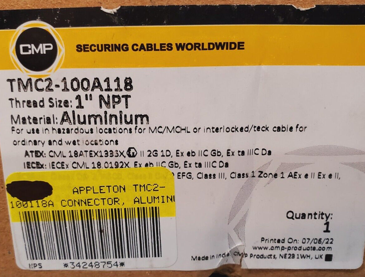 CMP Securing Cables Worldwide Aluminium Connector Cable  TMC2-100A118