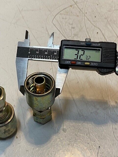 3 Quantity of Hydraulic Hose Fittings G25170-0808 | 17mm Female 32mm OD (3 Qty)