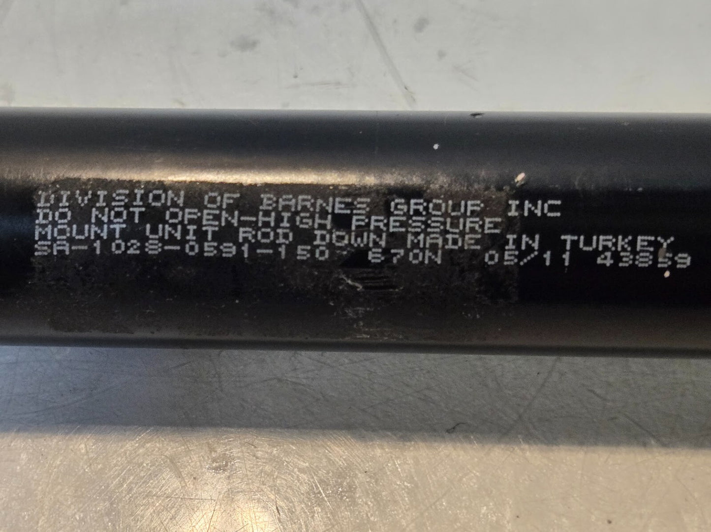 Barnes Gas Spring SA-1028-0591-150 670N 05/11 43859 | 10 3/4" Long 27mm Diameter