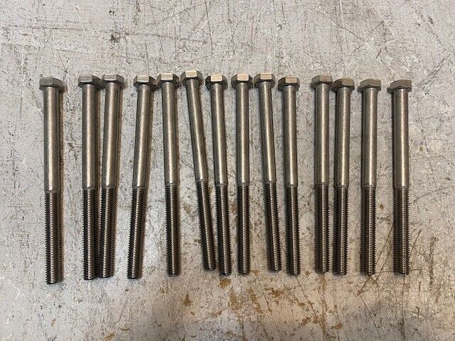 14 Quantity of Hex Head Screw Bolts 1/2" x 7" S30400 THE (14 Quantity)