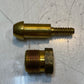 16 Quantity of Brass Hose Barb Fittings 2-3/8" L 22mm Thread 8mm Nose (16 Qty)