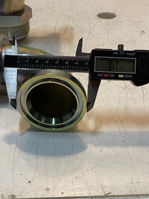 2 Qty of Hydraulic Split Flange 90 Degree Elbow Fittings 6" H 45mm ID (2 Qty)
