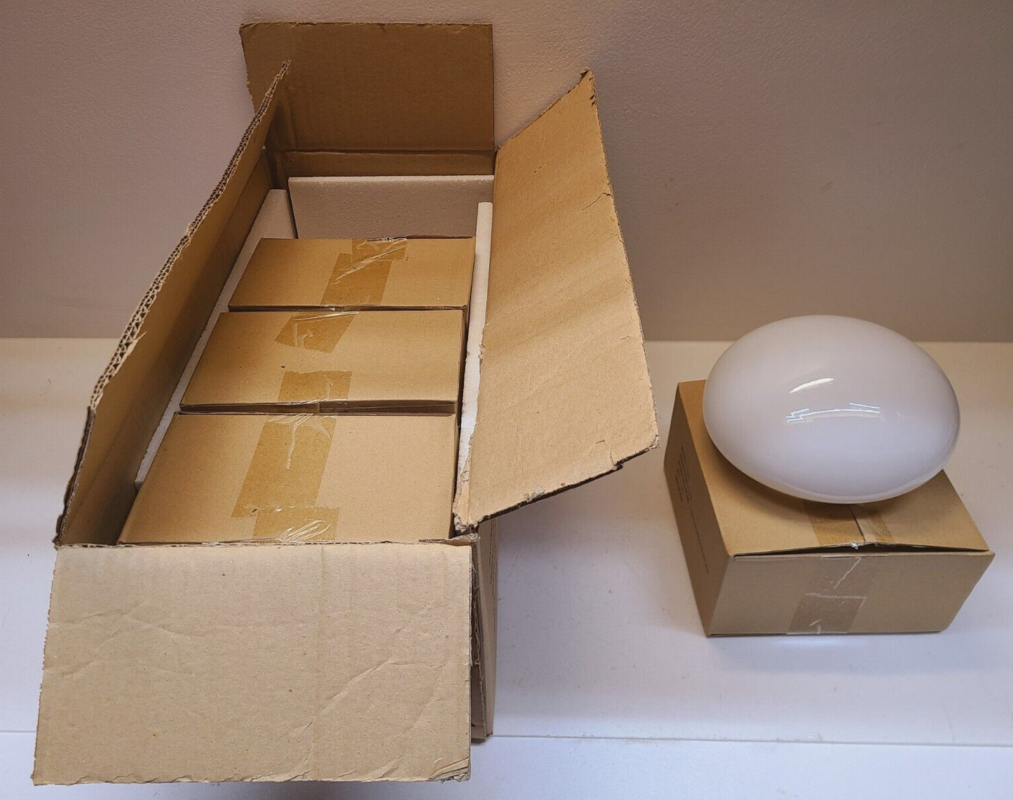 4 Quantity of 6" White Mushroom Glass Lenses 318663 (4 Qty)