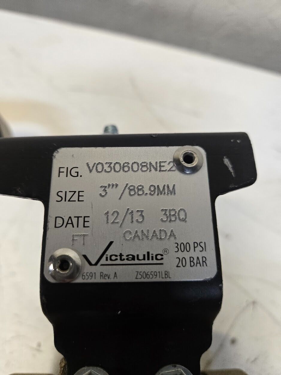 Victaulic V030608NE2 3" Butterfly Valve 300 PSI