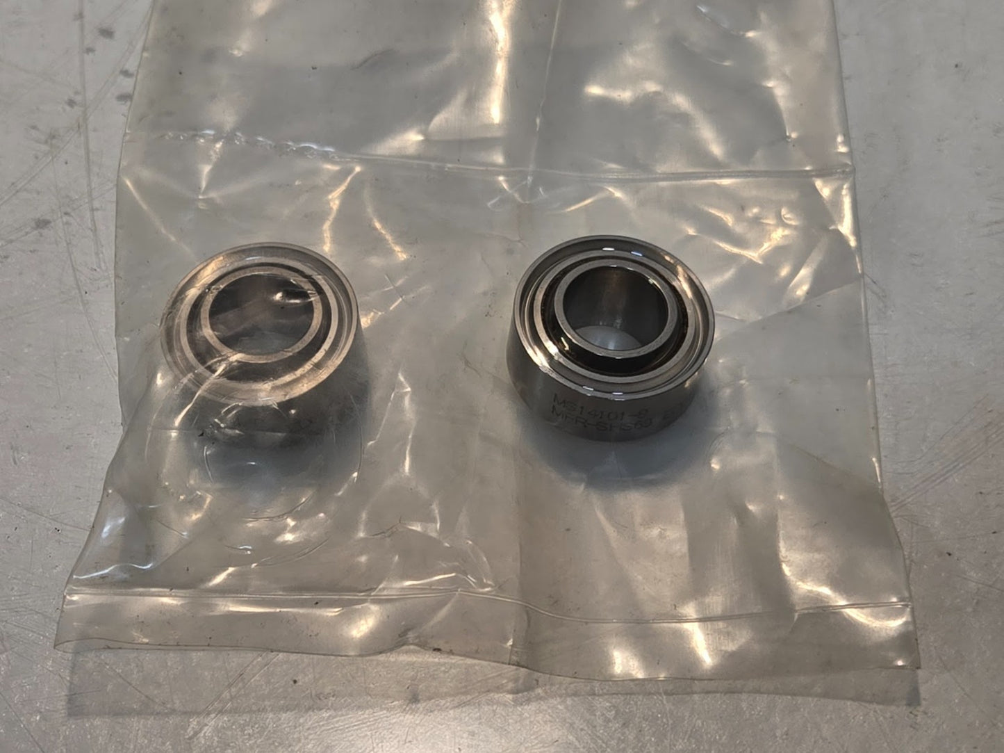 2 Quantity of Spherical Plain Bearings MS14101-8 | 1 in OD x .5 in Bore (2 Qty)