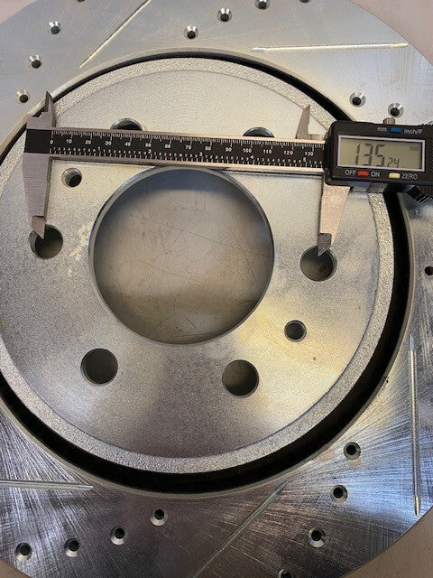 Dynamic Friction Brake Rotor For Ford 6x135mm Bolt Pattern 631-54204L, 1071038