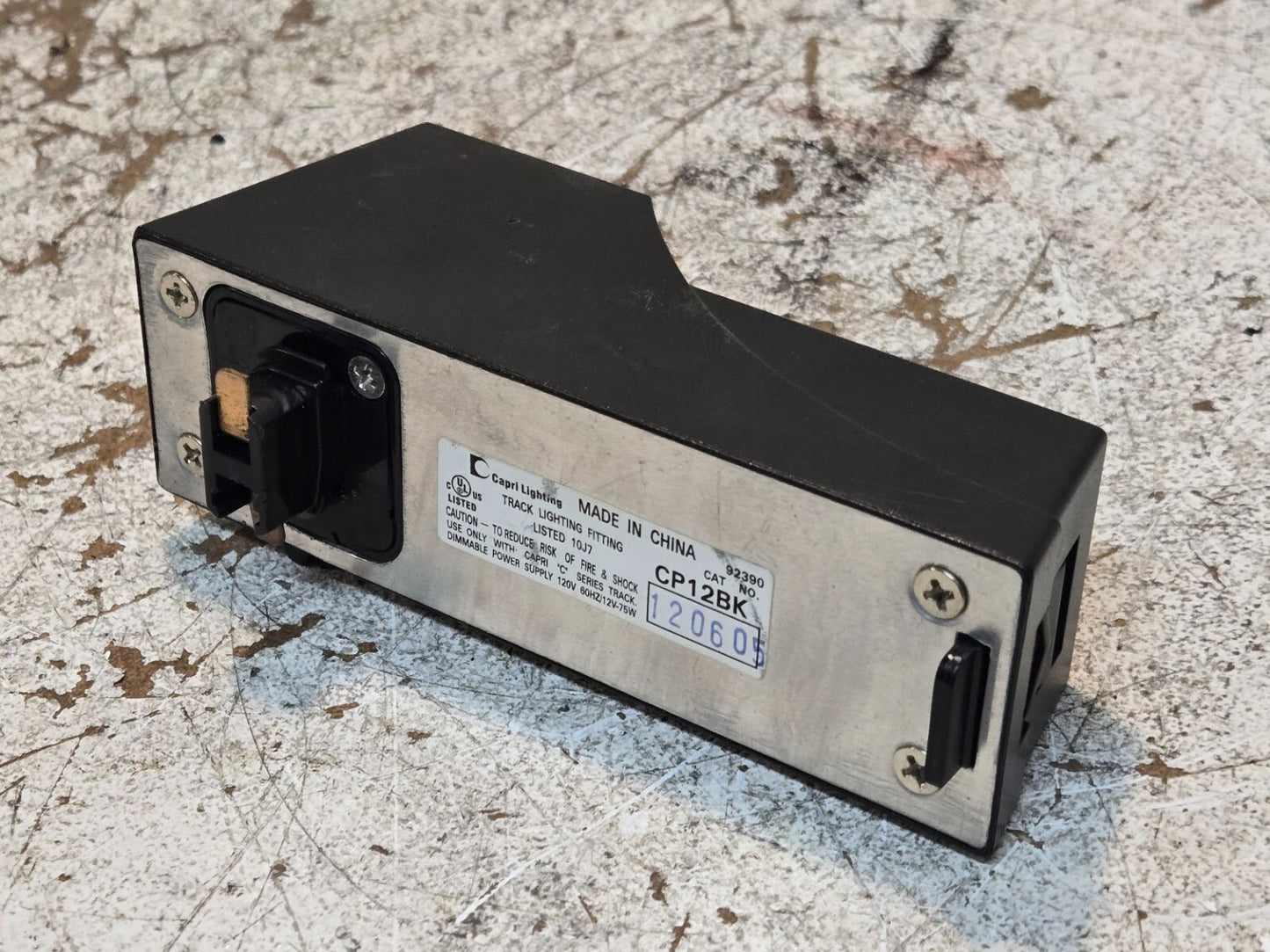 Capri Lighting CP12BK Track Lighting Fitting 10J7 | 92390 | 120605