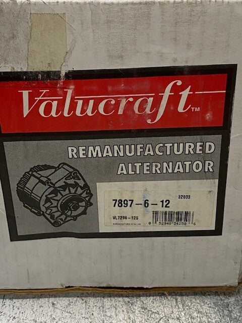 Valucraft Delco-Remy Remanufactured Alternator 7897-6-12, VL7296-12S, 32803