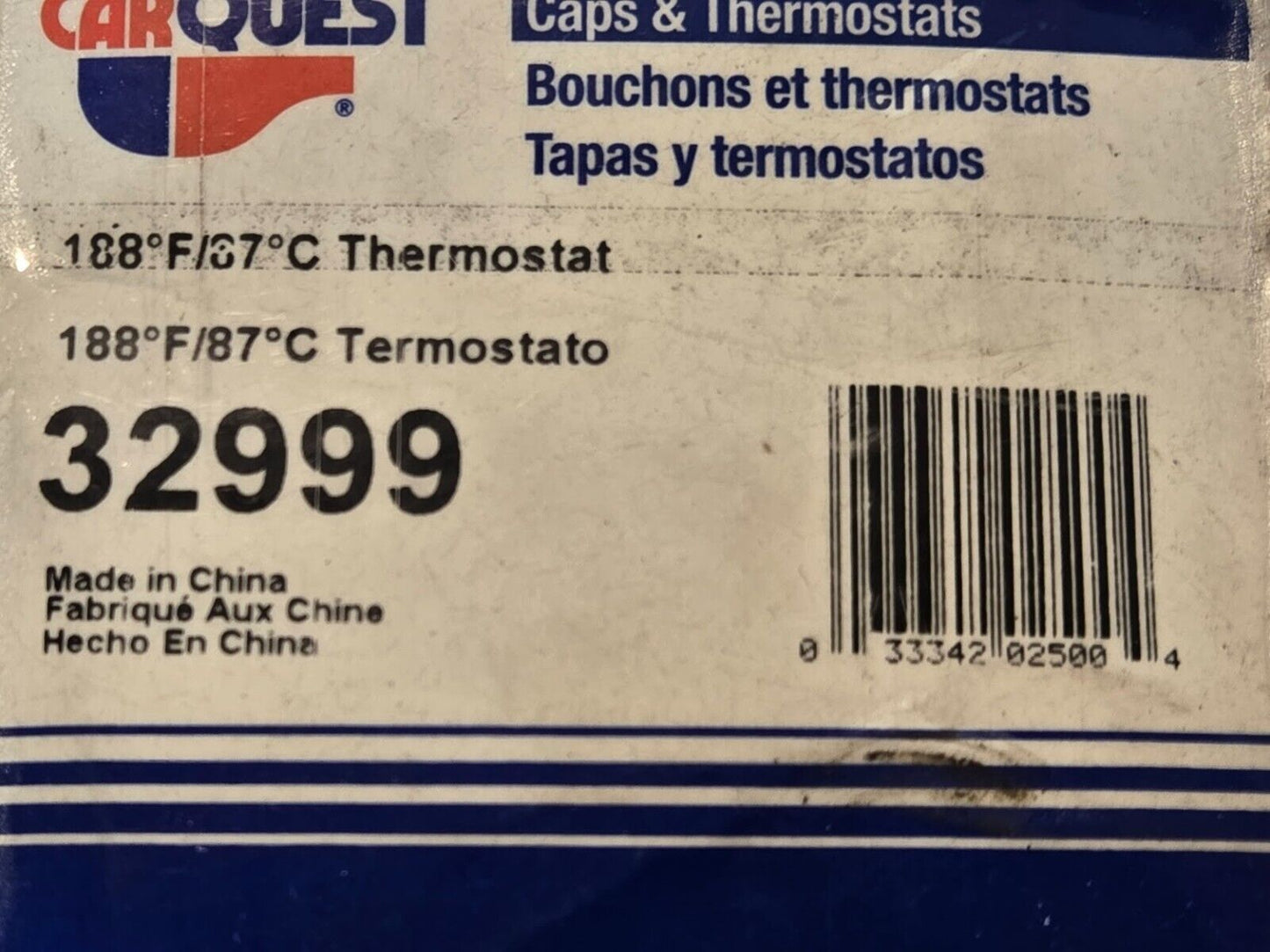 2 Quantity of CarQuest 32999 188F/87C Thermostat 033342025004 (2 Quantity)