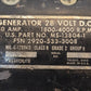 Prestolite Generator 28 Volt DC 40 Amp MS-13804-1 | 2920-533-3008 | MIL-G-12604D