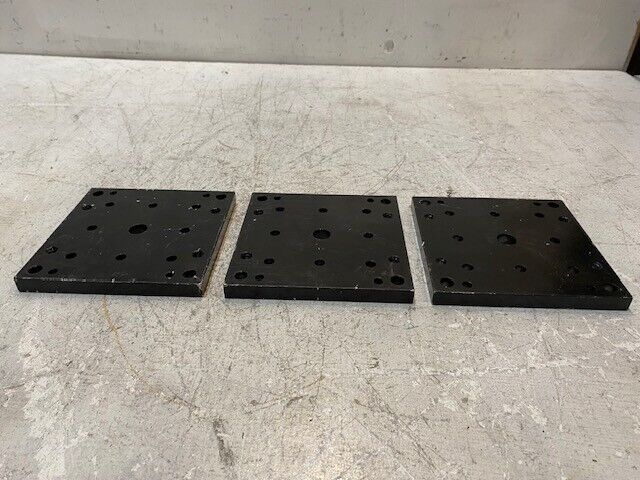 3 Qty of 5-1/2" x 5-1/2" x 1/2" Mounting Sandwich Optical Base Plates (3 Qty)