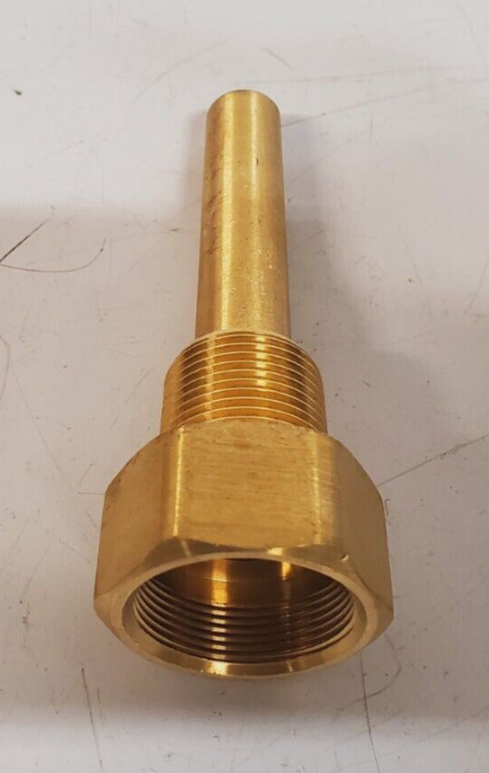 5 Qty. of Brass Thermowells 3.5" Stem Length x 1-1/4" OD (5 Qty)