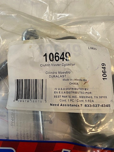 2 Quantity of Duralast Clutch Master Cylinders 10649 (2 Quantity)