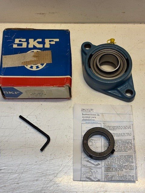 SKF 2 Bolt 130mm Flange 36mm Bore w/Insert Bearing and Collar | YET-207-107
