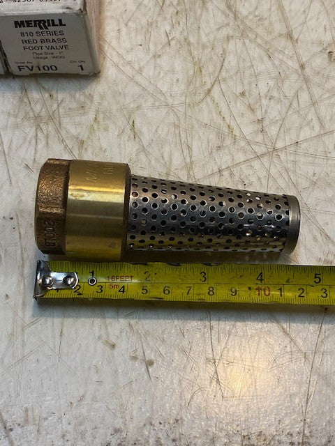 2 Quantity of Merrill 810 Series Red Brass Foot Valves FV100 (2 Quantity)