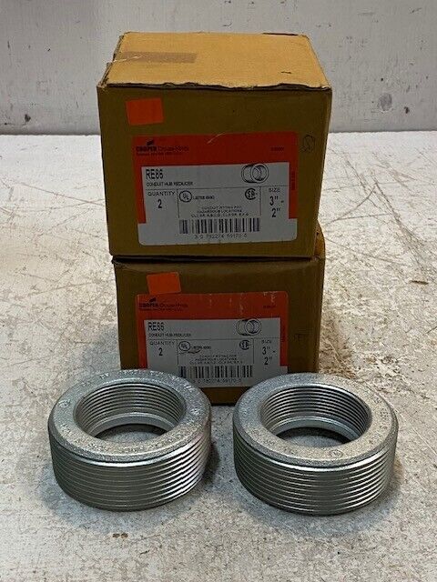 2 Boxes of 2 Quantity of Cooper RE86 Conduit Hub Reducers (4 Quantity Total)