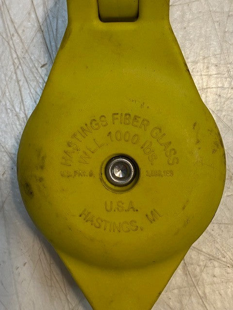 Hastings Fiber Glass WLL 1000lbs Side Opening Hand Line Block WLL 3/4 T