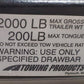 Hidden Hitch Receiver Hitch 60834 | 2000 Lb Gross Trailer WT | 200 Lb Tongue WT