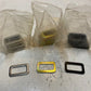 34 Qty of Metal Rectangle Buckle Rings 2-1/4"x1-3/8" Gold/Silver/Black (34 Qty)