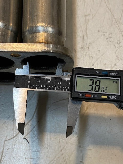 4-Pipe Exhaust Header Muffler CSP808 | 34872 | 18-1/2" Long 38mm Bore 45mm End