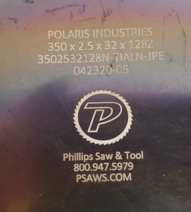 Phillips Saw & Tool Saw Blade 042320-05 | 350x2.5x32x128Z