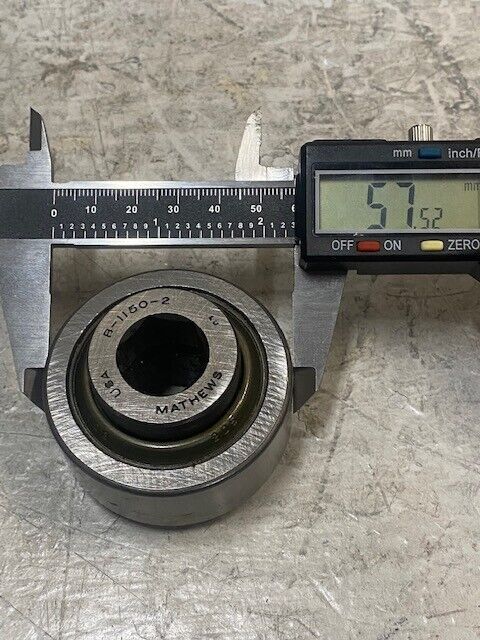 Mathews B-1150-2 USA LU 38x20x58mm Conveyor Bearing Hex Bore