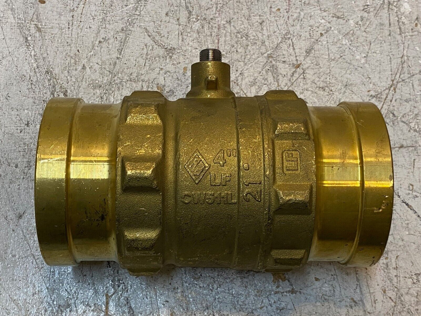 4" Brass Ball Valve LF CW511L 200 CWP