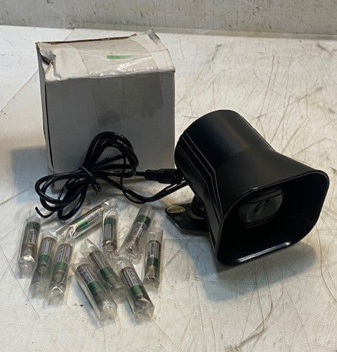 300V Wired Electronic Alarm Siren Horn w/ Batteries 315M | 2D | 3" x 3" x 2-1/2"