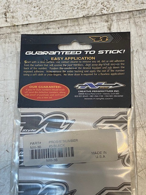 3 Quantity of N-Style Pros4 Black #3 | 3/Pk NIIII-3B 5" x 3" (9 Pcs Total)