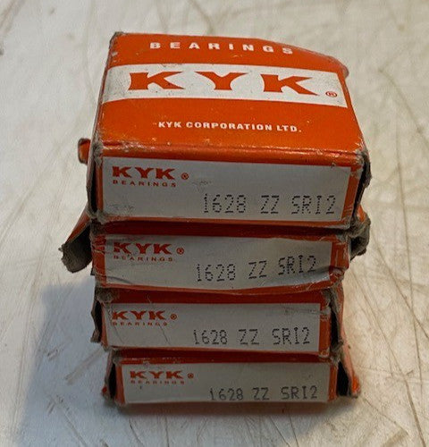 4 Quantity of KYK Deep Groove Single Row Ball Bearings 1628ZZSRI2 (4 Quantity)