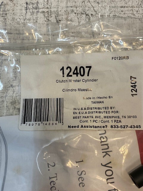 Duralast 12407 Clutch Master Cylinder M-58