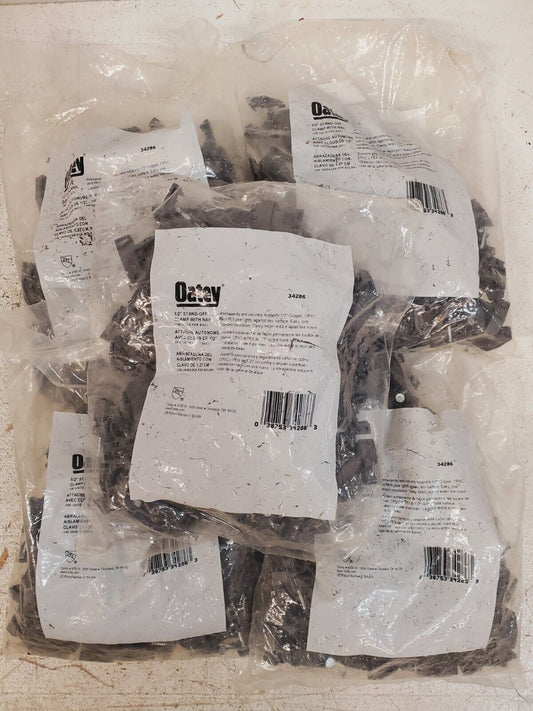 5 Bag of 100 Oatey Stand-Off Pipe Clamps 1/2" with Nail 34286 (500 Total)