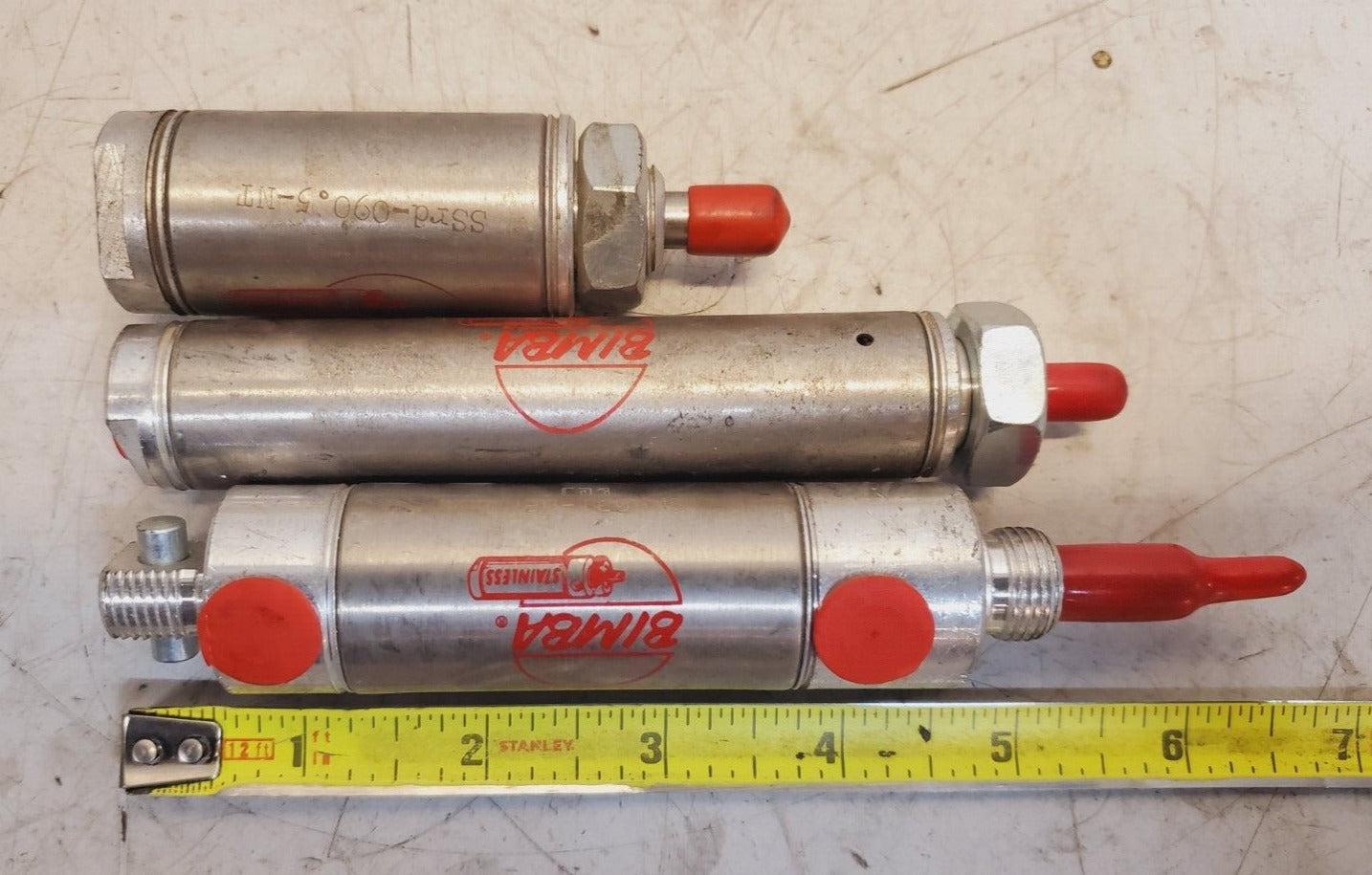 3 Qty. of Bimba Mixed Air Cylinders SSRD-090.5-NT | 062 | SR-091-DPKW (3 Qty)