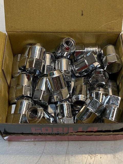 Box of 37 Gorilla 5Lug 12-1.5 Spline WIK w/ Valves Wheel Lug Nuts K5CSV-12150BGR