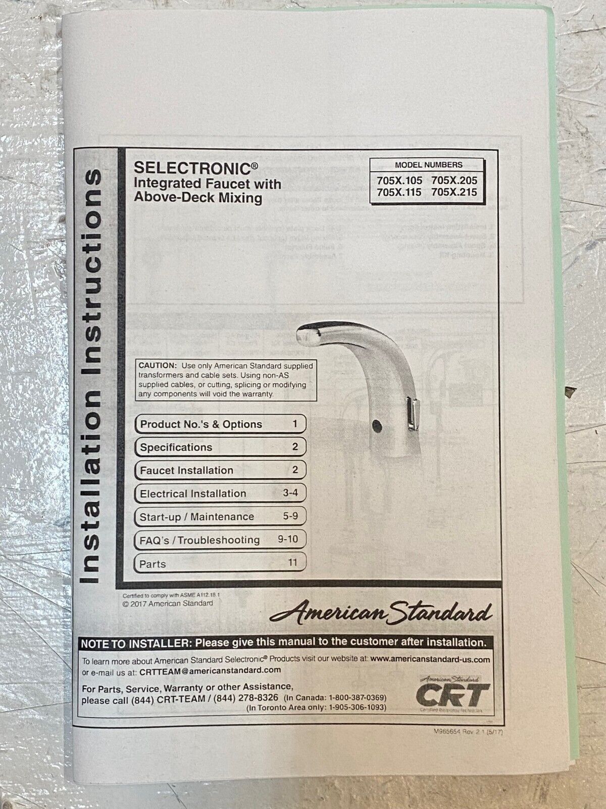 American Standard 7056205 Chrome Selectronic Integrated Proximity Faucet