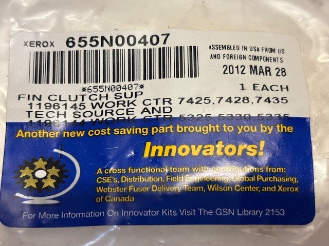 Xerox Fin Clutch Support | 655N00407