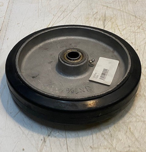 Wesco 8x1-5/8 Caster Wheel 8" Dia. Aluminum Center Moldon Rubber Wheel