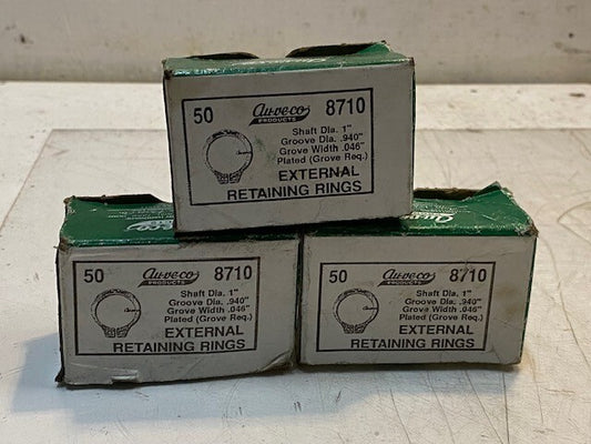 3 Quantity of Auveco 8710 External Retaining Rings Qty 50 (150 Quantity Total)