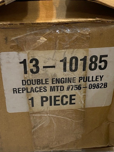Double Engine Pulley Rotary Part 13-10185 Replaces MTD #756-0982B