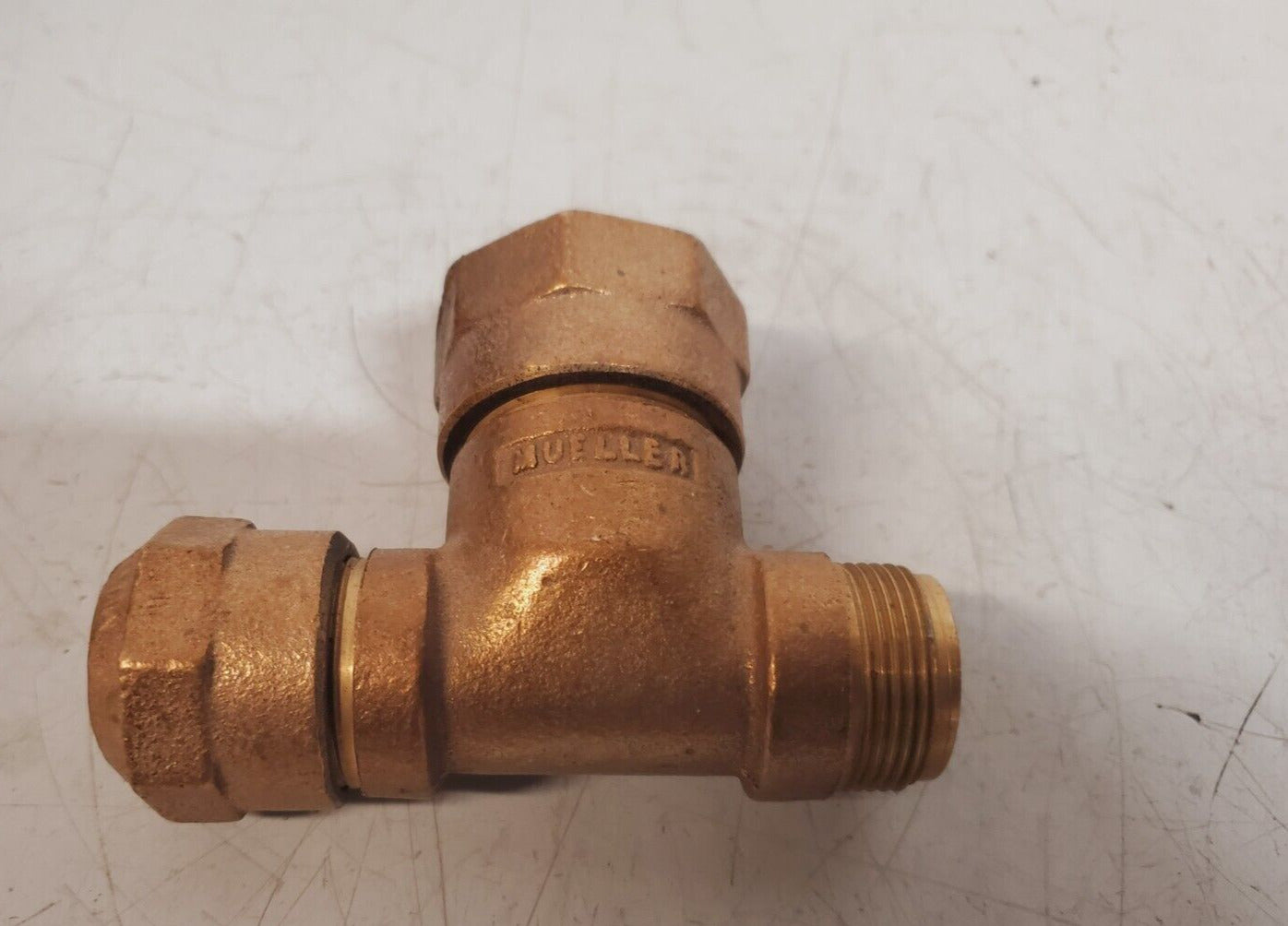 2 Qty. of Mueller Brass Service Tee 110 CTS Ends 3/4 x 3/4 x 1 | H-15381 (2 Qty)