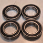 4 Quantity of RB Tech Bearings 6008 RS/C3 | 68 mm OD x 40 mm Bore (4 Qty)