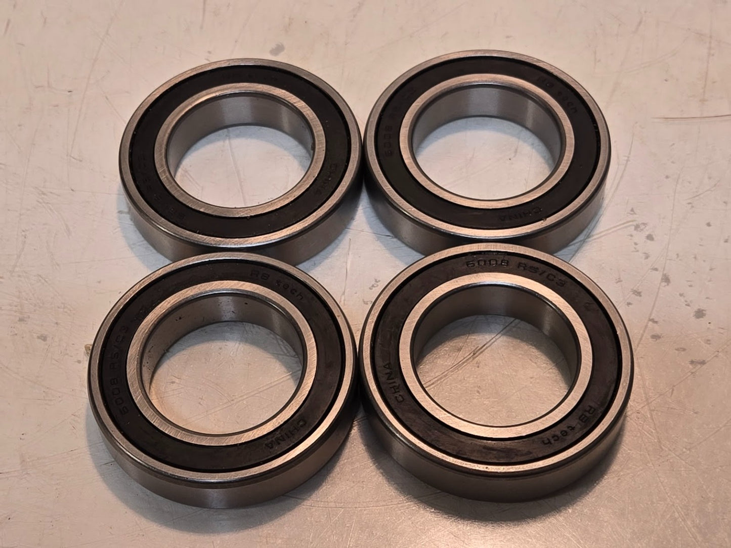 4 Quantity of RB Tech Bearings 6008 RS/C3 | 68 mm OD x 40 mm Bore (4 Qty)