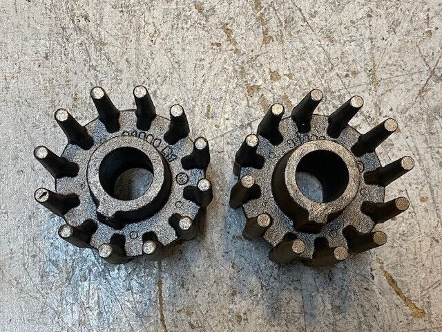 2 Qty of Cast Iron 3-3/4" W 4-1/4" H Crowned Wing Conveyor Pulleys 31806 (2 Qty)