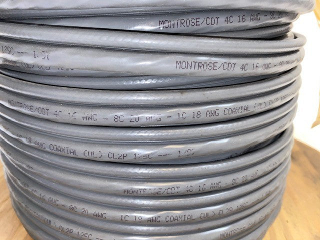 MONTROSE/COT 4C 16 AWG-8C 20 AWG-1C 18 AWG COAXIAL Cable on Spool 13"x10"