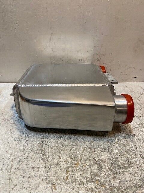 Liquid Water to Air Intercooler 18mm Bore 68mm Bore 16" x 14" x 4-3/4"