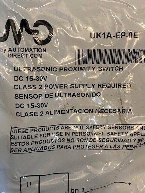 AutomationDirect UK1A-EP-0E Ultrasonic Proximity Switch 15-30V Class 2